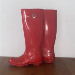 Red Hunter Rain Boots (original gloss tall)